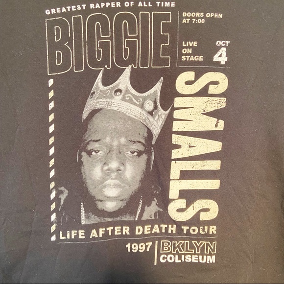 The Notorious B.I.G. Biggie Smalls Mens T-Shirt Life After Death 1997 Concert - Picture 2 of 8